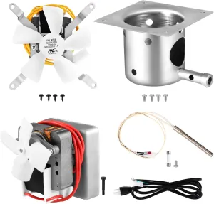 【Upgrade】Complete Replacement Parts Kit For Wood Pellet Grill, Auger Motor, Grill Induction Fan, Fire Burn Pot With Screws, Hot Rod Igniter With Fuse,Power Cable For Traeger, Pit Boss, Camp Chef