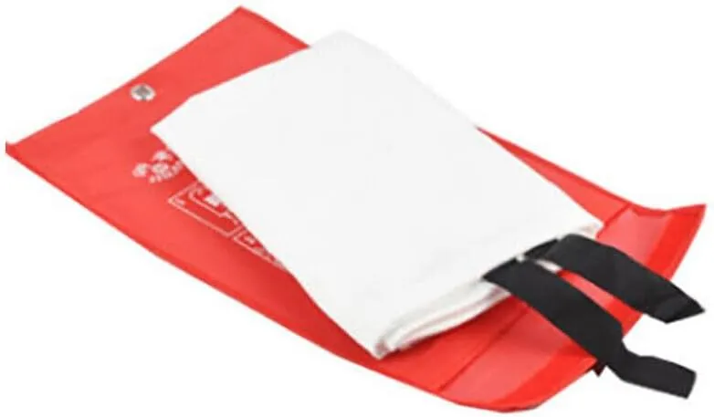 US Fire Blanket Fiberglass Fire Emergency Blanket Survival Safety Cover 1mx1m (1 Pack,3.28x3.28 Ft)