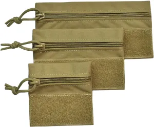 Utility Tactical Zipper Pouch with Hook Plate Small Carrying Kit Tool Pouch as Coin Purse Keychain, Case Wallet