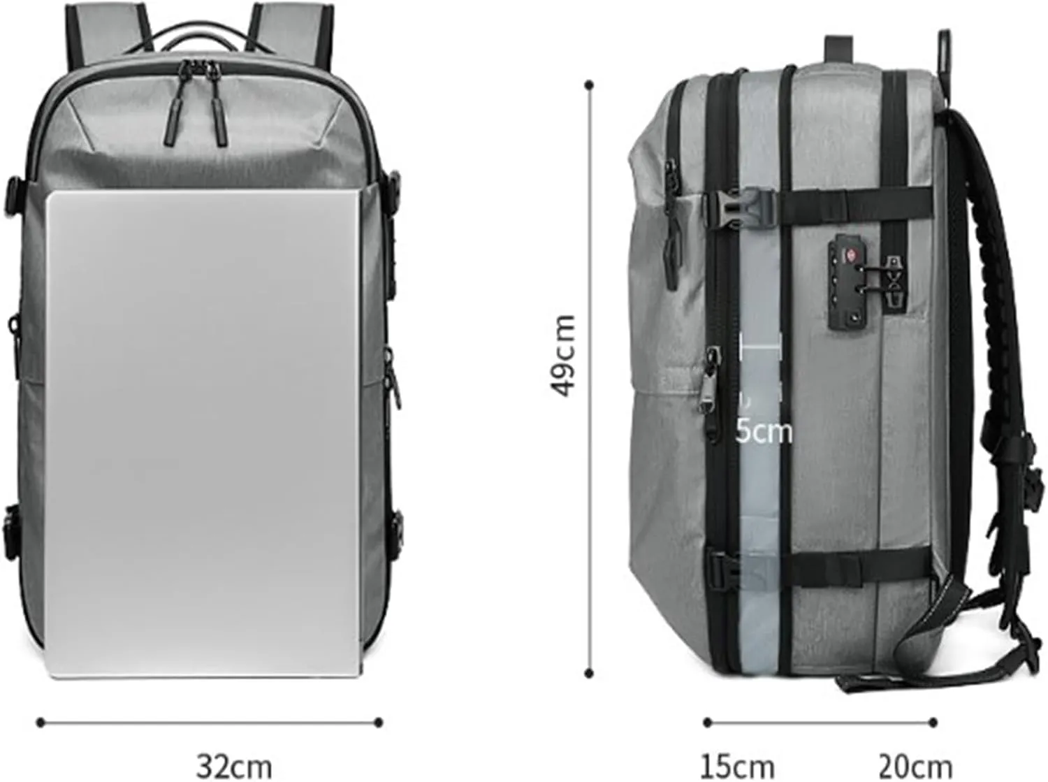 Veloutte Travel Backpack, Veloussette Space Bag, Velouette Space Bag, Vacpack Backpack with Vacuum, Travel Smart with Vacuum Compression & Waterproof Design (A)