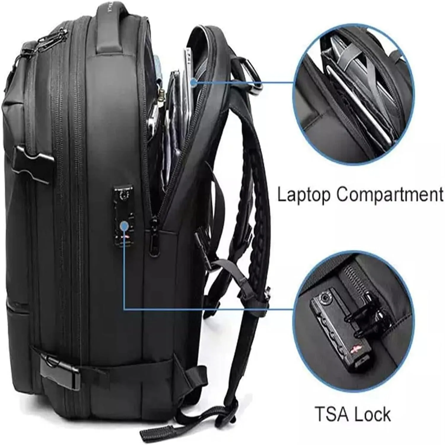 Veloutte Travel Backpack, Veloussette Space Bag, Velouette Space Bag, Vacpack Backpack with Vacuum, Travel Smart with Vacuum Compression & Waterproof Design (A)