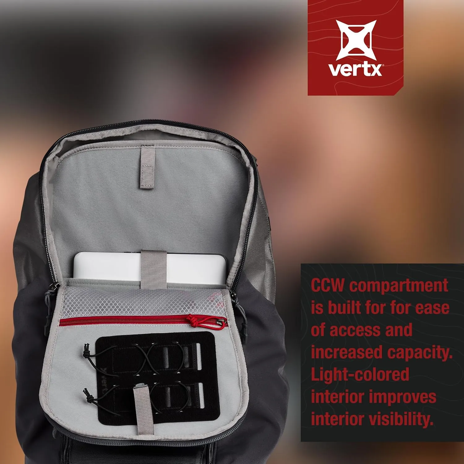 Vertx Basecamp EDC Tactical Backpack 30L for Conceal Carry, Hiking, Overlanding, Travel, Work, Tactical Gear, It's Black
