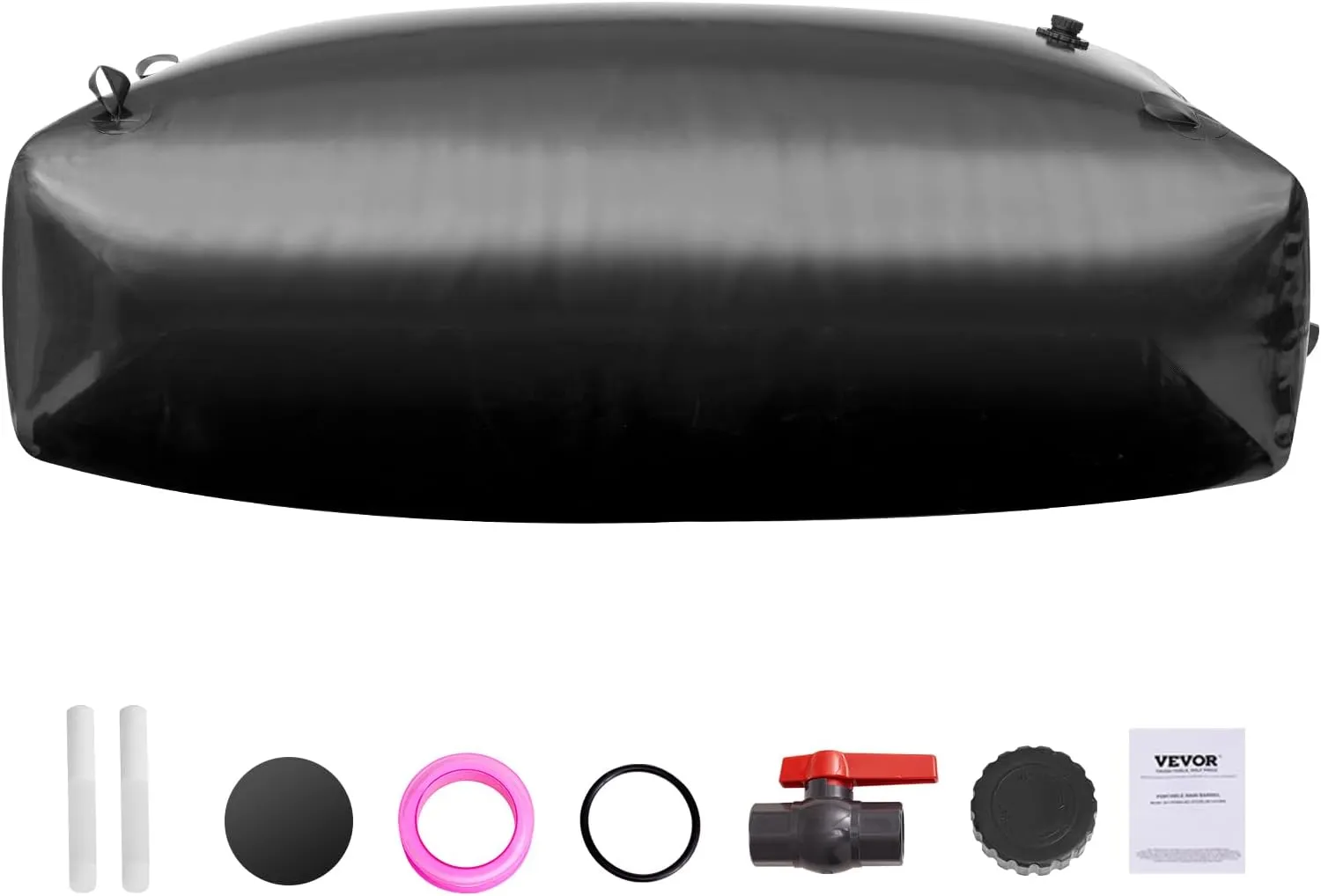 VEVOR 1000L/264 Gallon Collapsible Water Storage Bladder, 1000D PVC Material, Large Capacity Soft Water Bag, Portable, Fire Prevention, Camping, Emergency