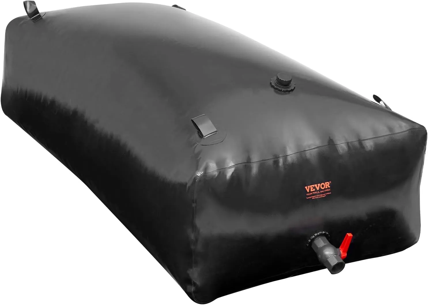 VEVOR 1000L/264 Gallon Collapsible Water Storage Bladder, 1000D PVC Material, Large Capacity Soft Water Bag, Portable, Fire Prevention, Camping, Emergency