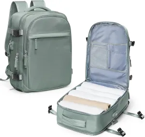 VGCUB Travel Backpack for Women Men Large Work Gym Frontier Airlines Personal Item Bag Business Airport lightweight Daypack Carry on Flight Approved Airplane Backpack Mochilas de Viaje Dark Green