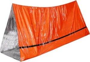 VICASKY Emergency Shelter Tent Portable Survival Tube Tent for First Aid Outdoor Use Compact Lightweight Design for Earthquake Camping Hiking and Emergencies Orange