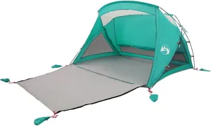 vidaXL Beach Tent 2-Person Waterproof - sea Green Cabana, Portable Sun shelter for Beach and Outdoor, Lightweight Shade Tent with Double Zippered Entry, Ideal for Summer Relaxation