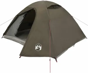 vidaXL Camping Tent Dome 3-Person Brown Waterproof
