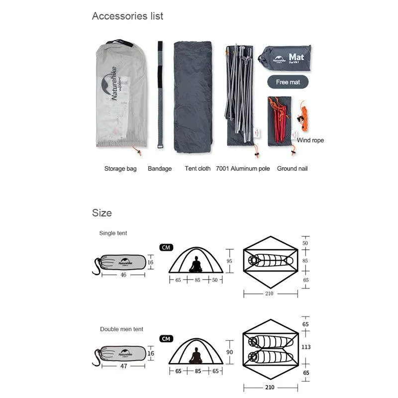 VIK Series Camping Tent 1-2 People