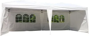 VINGLI 10X20 Feet Pop Up Canopy,Instant Tent,4 Removable Sidewalls,Folding EZ Up Canopy Tent,Patio Event Gazebo Beach Tent,UV Coated&Waterproof, Bonus Wheeled Carry Bag (White)