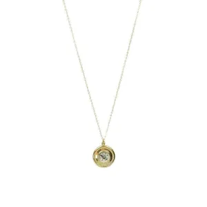 Vintage Gold Filled Compass Necklace