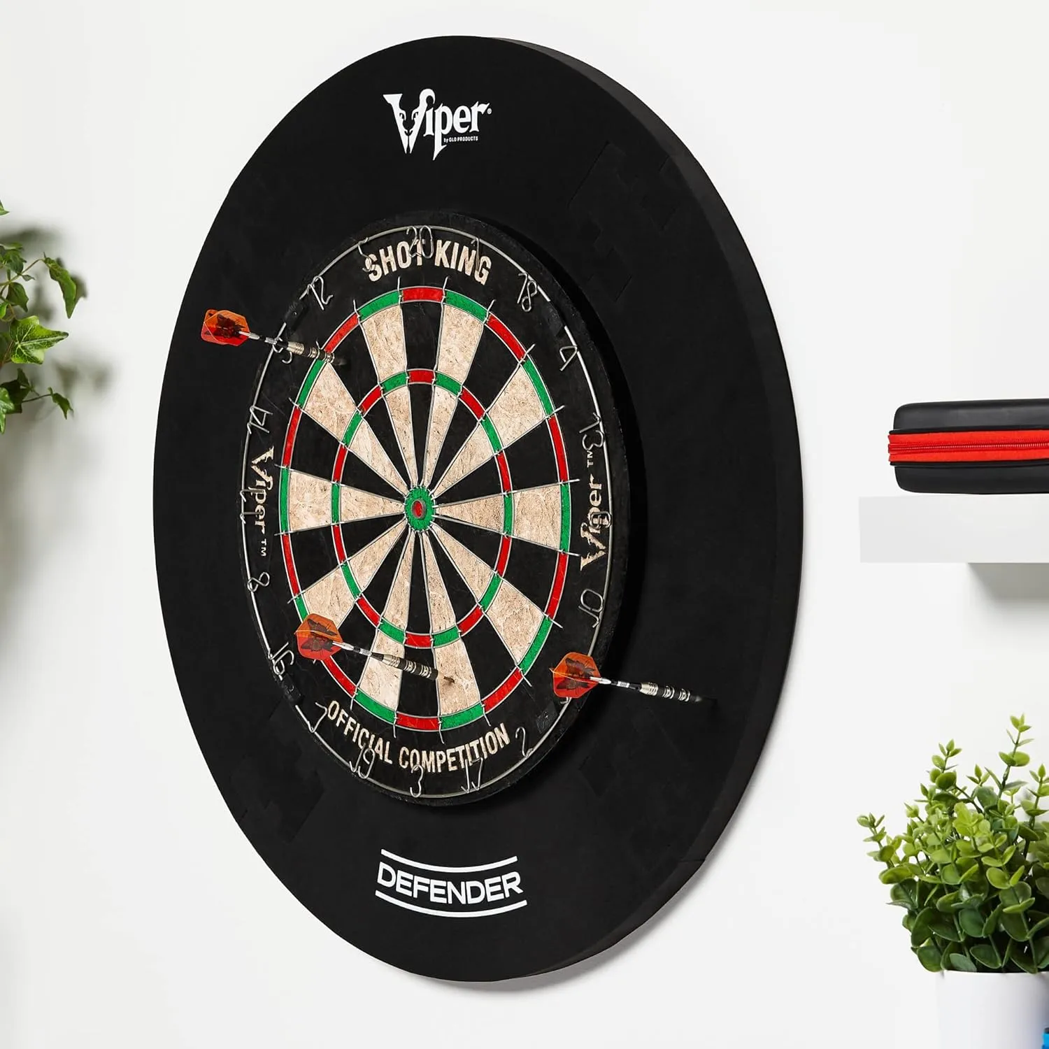 Viper Defender Backboard & Sisal/Bristle Steel Tip Dartboard Bundle