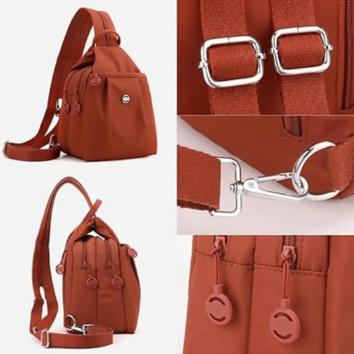 Vovtva Street Lite Chic Versatile Travel Bag, Double Zipper Large Capacity Chest Bag, Fashion Adjustable Strap Bags (G)