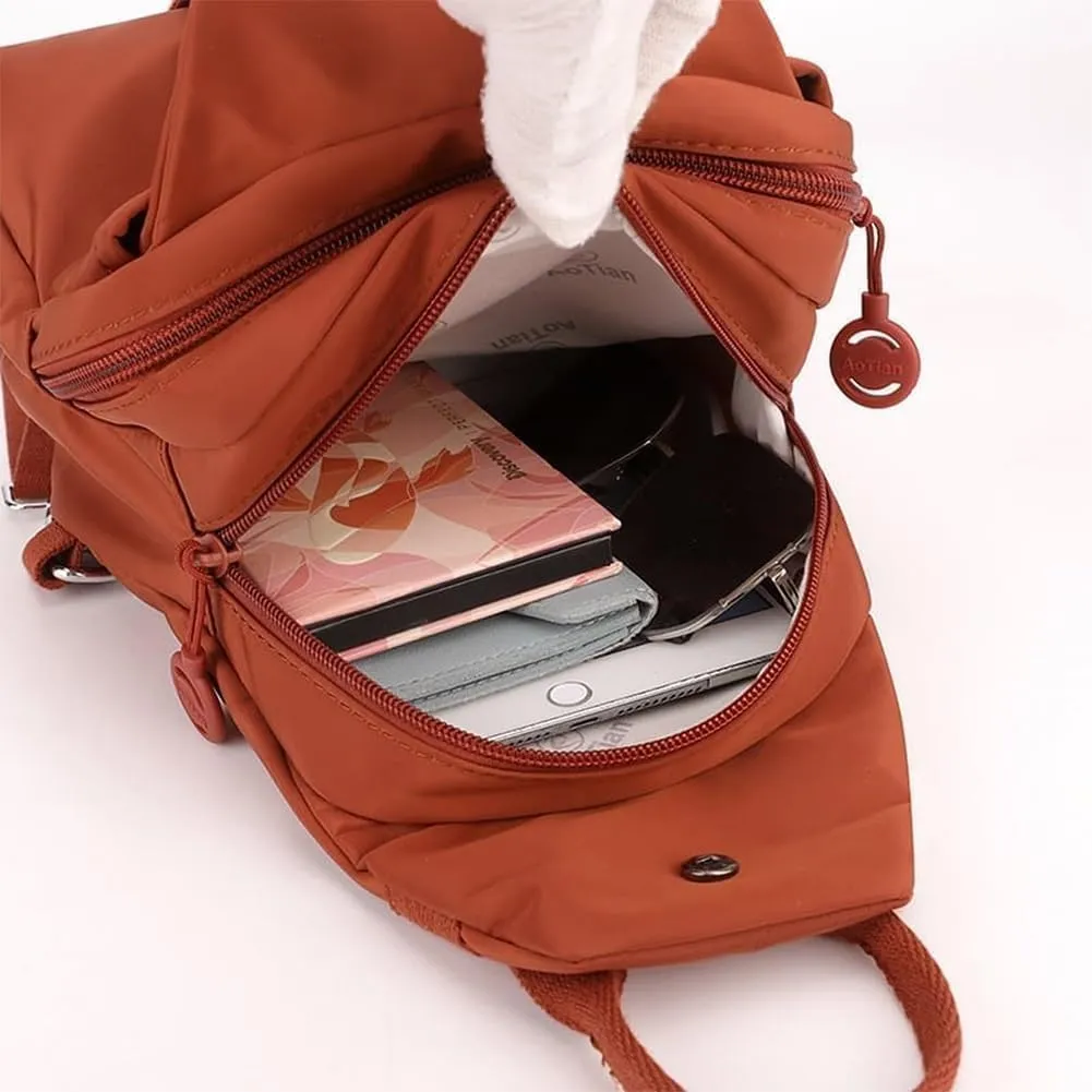 Vovtva Street Lite Chic Versatile Travel Bag, Double Zipper Large Capacity Chest Bag, Fashion Adjustable Strap Bags (G)