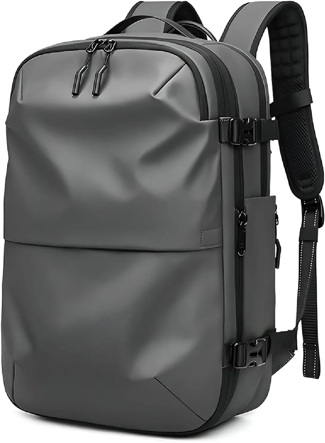Voyagevac Backpack, 2025 Upgraded 60l Expandable Backpack with Vacuum Compression (Gray 2.0)