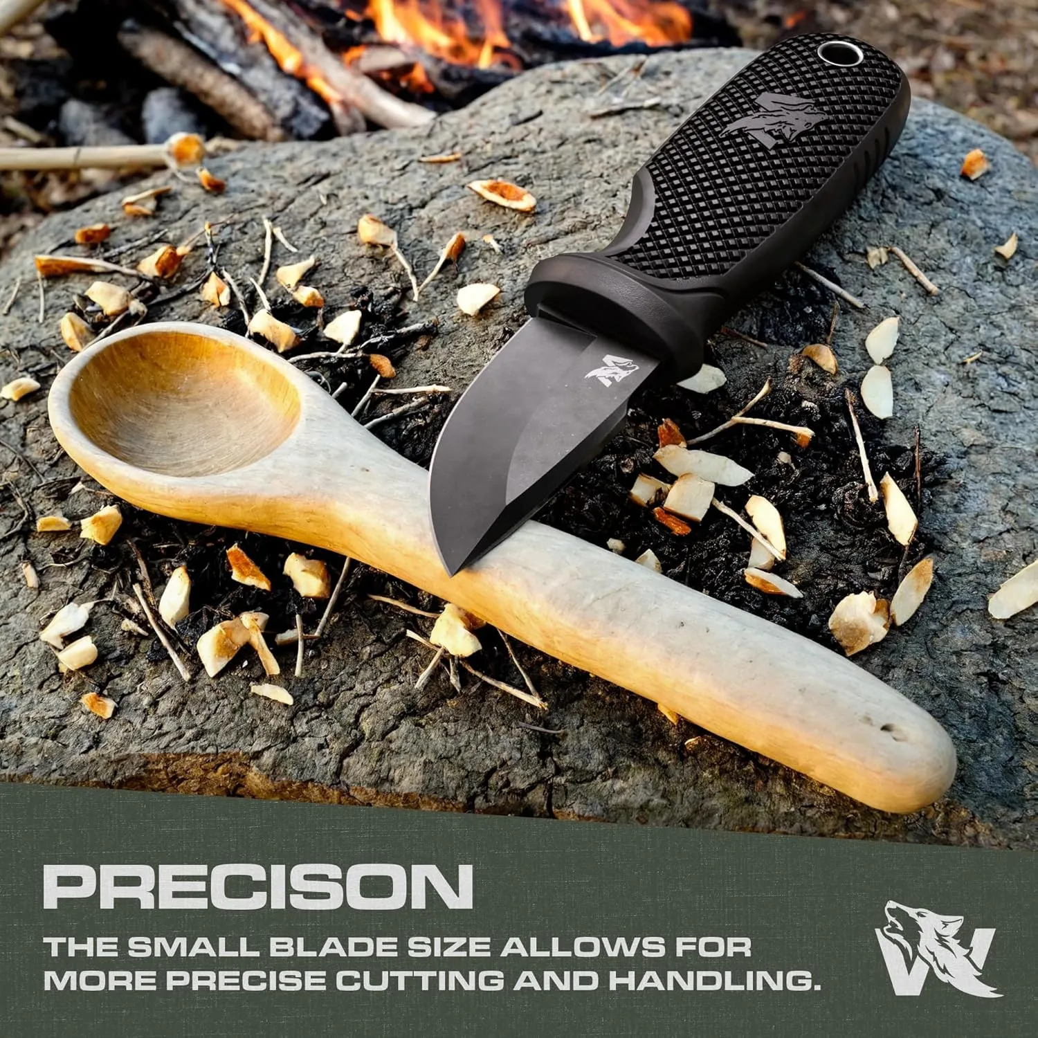 W-MINI - EDC Neck Knife with Sheath and Necklace - Small EDC Fixed Blade Knife Necklace and Belt Clip - Pocket Fixed Blade Knives - Full Tang Neck Knife with Sheath Tactical and Fire Starter
