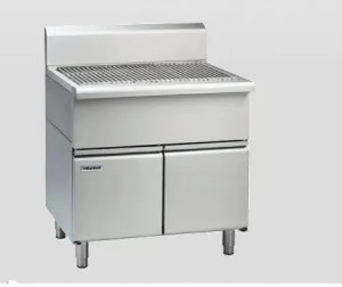 Waldorf 800 Series SF8600-CD - 600mm Solid Fuel Grill - 215mm Splashback Version - Cabinet Base with Doors