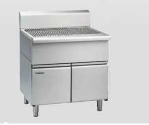 Waldorf 800 Series SF8600-CD - 600mm Solid Fuel Grill - 215mm Splashback Version - Cabinet Base with Doors
