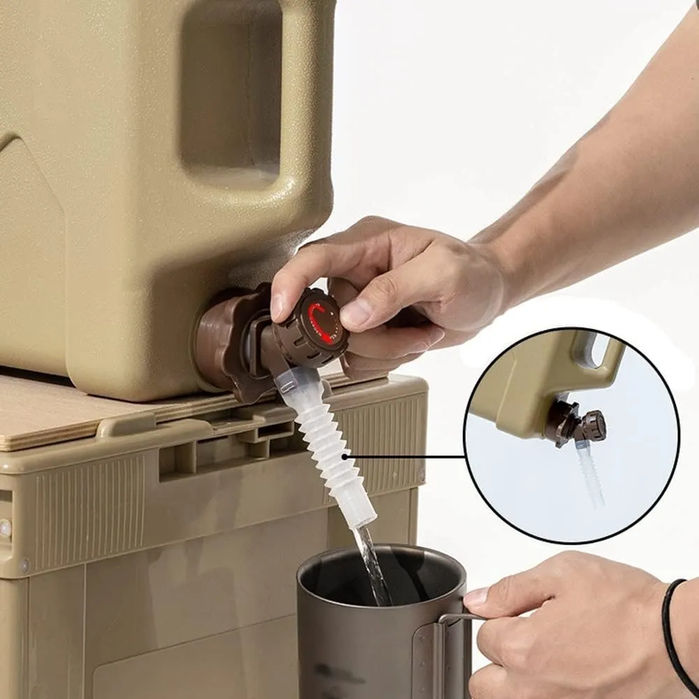 Water Container with Spigot, Camping Water Container, 20L Portable Water Storage for Camping Hiking Picnic BBQ (Gray : A, Size : 39 * 20.5 * 38cm)