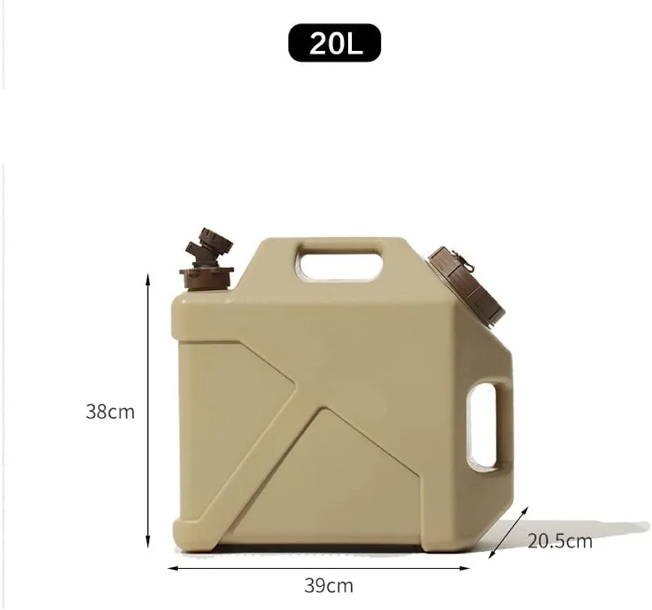 Water Container with Spigot, Camping Water Container, 20L Portable Water Storage for Camping Hiking Picnic BBQ (Gray : A, Size : 39 * 20.5 * 38cm)