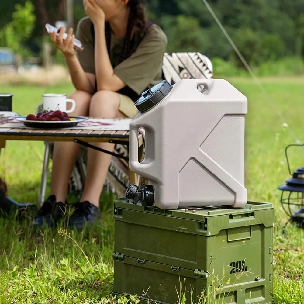 Water Container with Spigot, Camping Water Container, 20L Portable Water Storage for Camping Hiking Picnic BBQ (Gray : A, Size : 39 * 20.5 * 38cm)