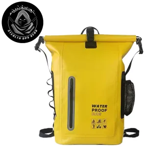 Waterproof Backpack Drybag 30LT Yellow - Stealth Ops Gear