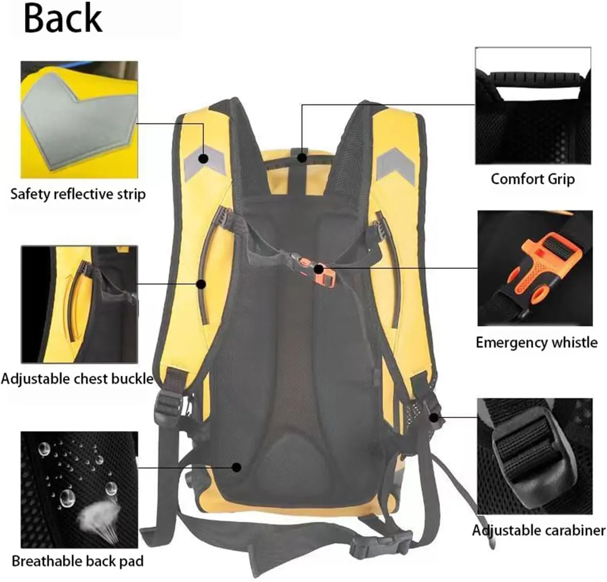 Waterproof Backpack Kayak Dry Bag Backpack Waterproof 30L, Lightweight Roll Top Dry Bag for Boating Surfing Camping (Blue,30L)