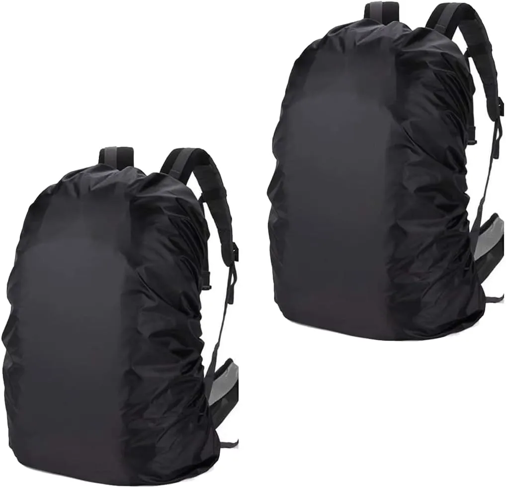 Waterproof Backpack Rain Cover (30-40L) Upgraded Triple Waterproofing with Adjustable Anti Slip Buckle Strap, Wear-Resisting and Durable for Outdoor, Hiking, Camping, Cycling Pack of 2