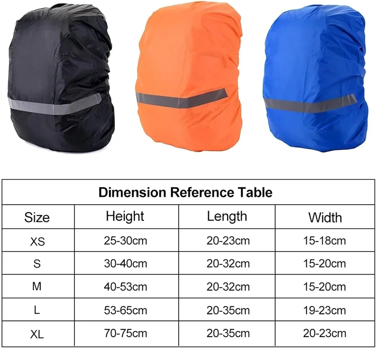 Waterproof Backpack Rain Cover Reflective Backpack Rain Cover Outdoor Cycling Hiking Climbing Bag Cover Waterproof Rain Cover for Backpack Rucksack for Hiking，Camping(Blue-XS(8-17L))