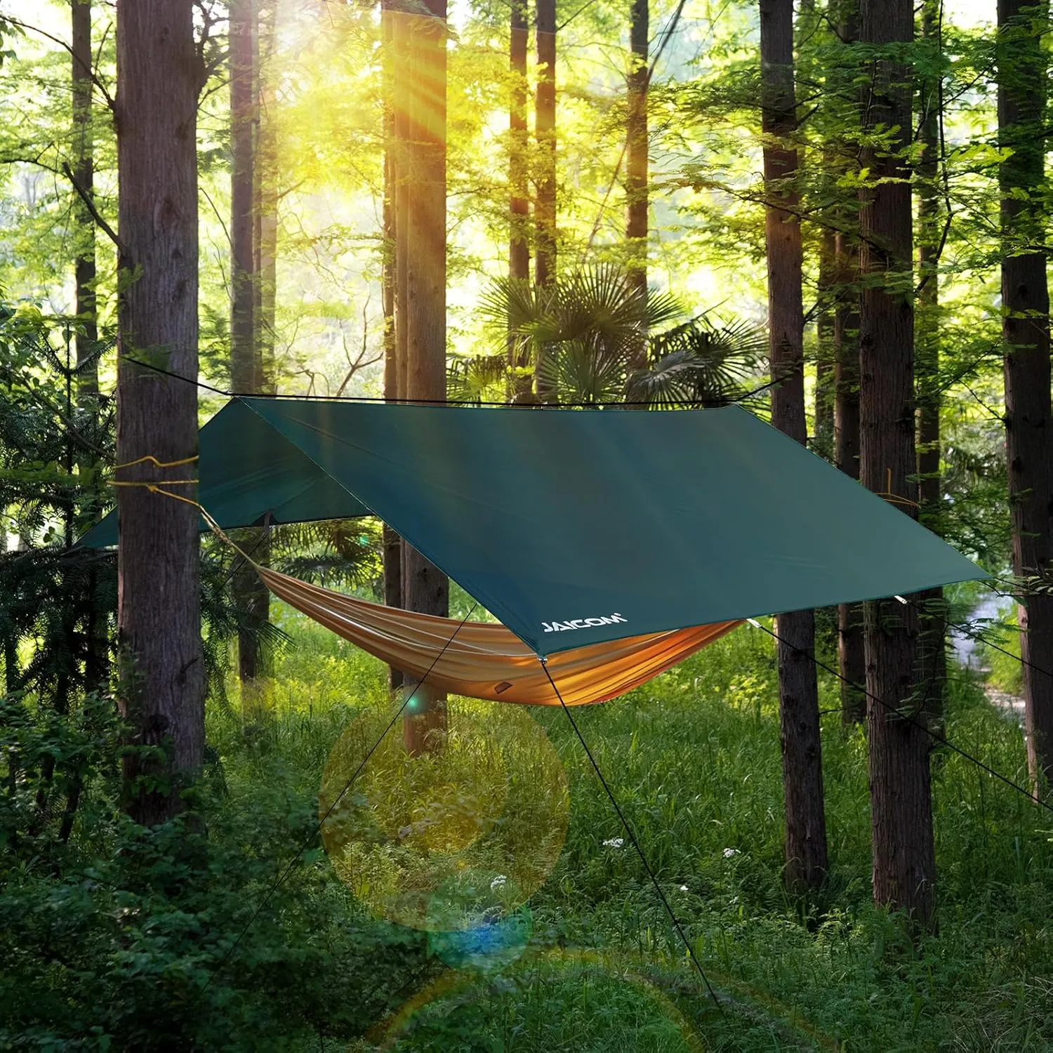 Waterproof Camping Tarp - 10X16.4ft Hammock Rain Fly, Ultralight & Portable & UV Protection Backpacking Tarp, Multifunctional for Outdoor Adventure, Hiking, Tent, Hammock
