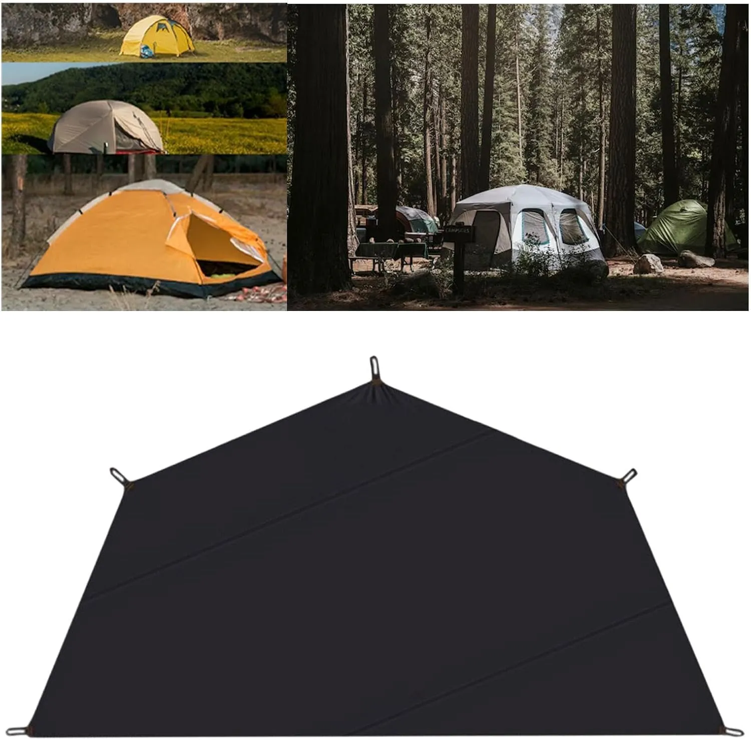 Waterproof Tent Footprint Tent Tarp Multifunctional Lightweight Camping Mat Beach Cloth for Backpacking Trips Outdoor Gear, 400cm