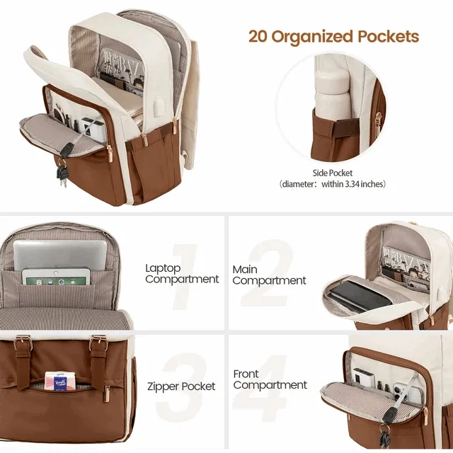 Waterproof Travel Laptop Backpack with Flip Cover & USB Charging Port – Stylish & Functional