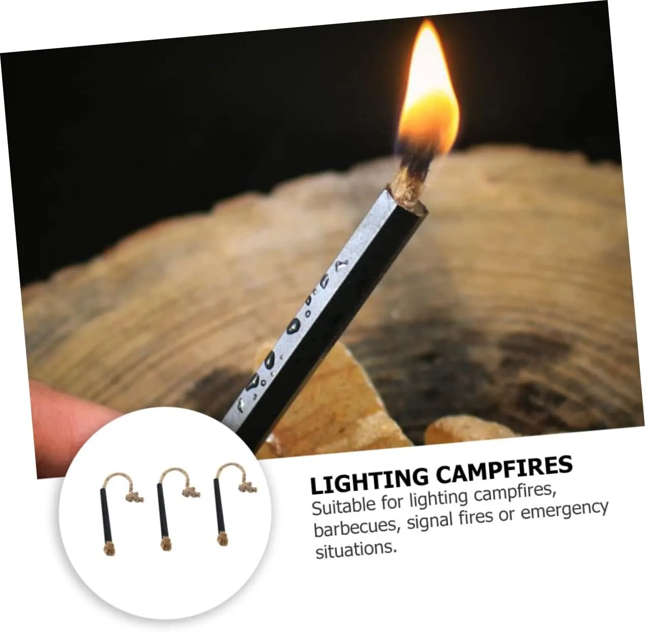 Wax-Soaked Kindling Cord Torch Jet Fire Pit Adventure Pipe Fire Rod Blower Inflatables Fat Rope Stick