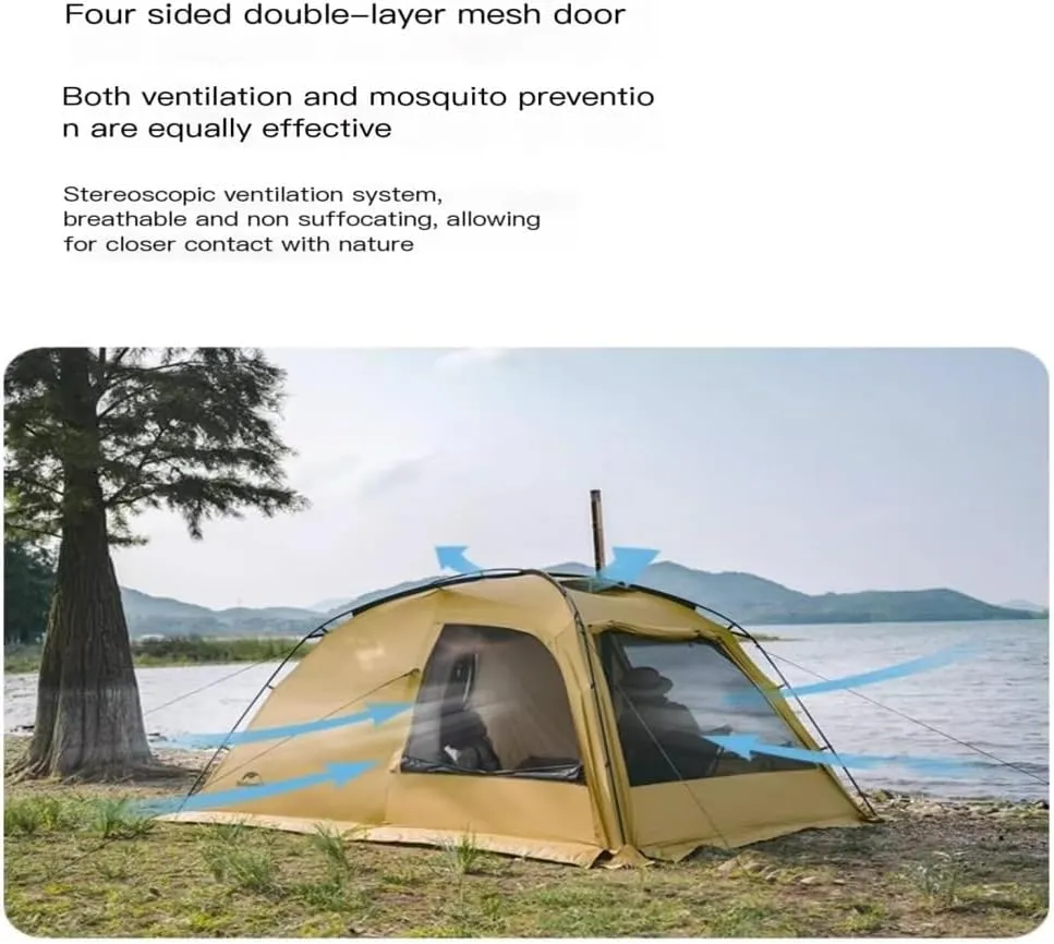 Weatherproof Tents One-Bedroom and One-Living Tent Outdoor Camping Rainproof, Coldproof and Windproof Tent Camping Equipment Camping and Hiking Tents
