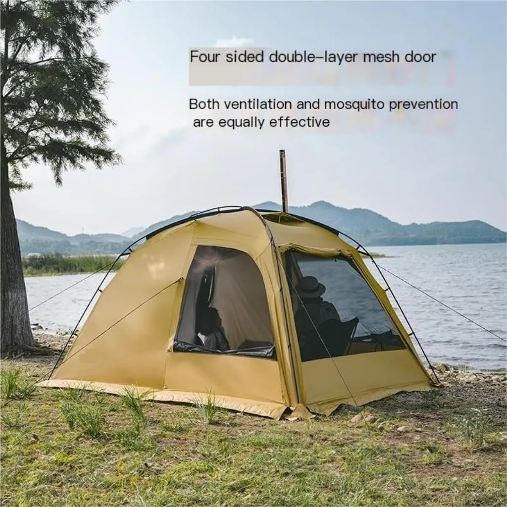 Weatherproof Tents One-Bedroom and One-Living Tent Outdoor Camping Rainproof, Coldproof and Windproof Tent Camping Equipment Camping and Hiking Tents