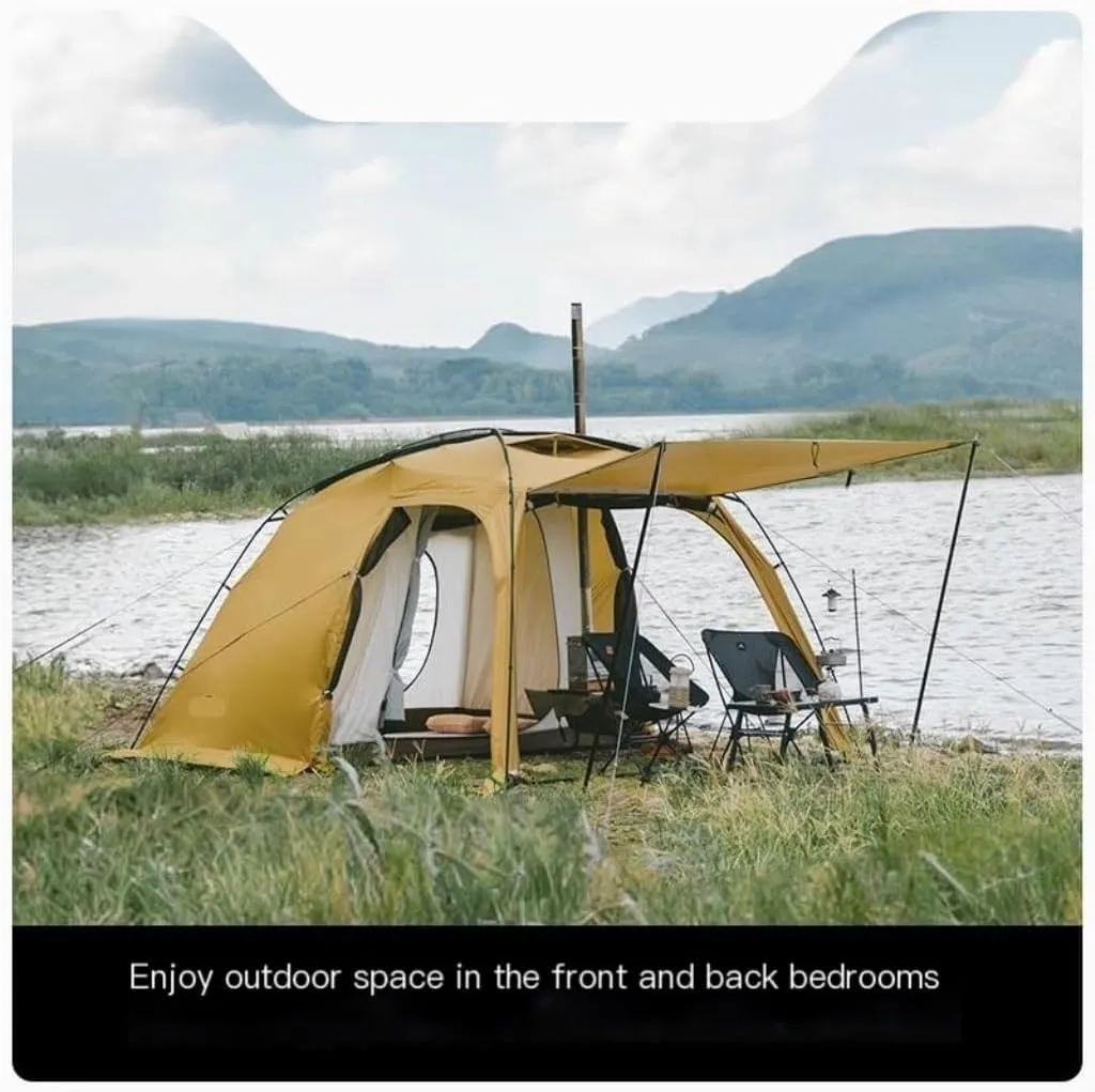 Weatherproof Tents One-Bedroom and One-Living Tent Outdoor Camping Rainproof, Coldproof and Windproof Tent Camping Equipment Camping and Hiking Tents