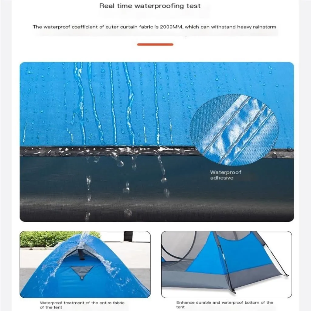 Weatherproof Tents Outdoor Camping Tent Double Layer Portable Windproof and Rainproof Breathable Tent Mountaineering Tent Camping and Hiking Tents