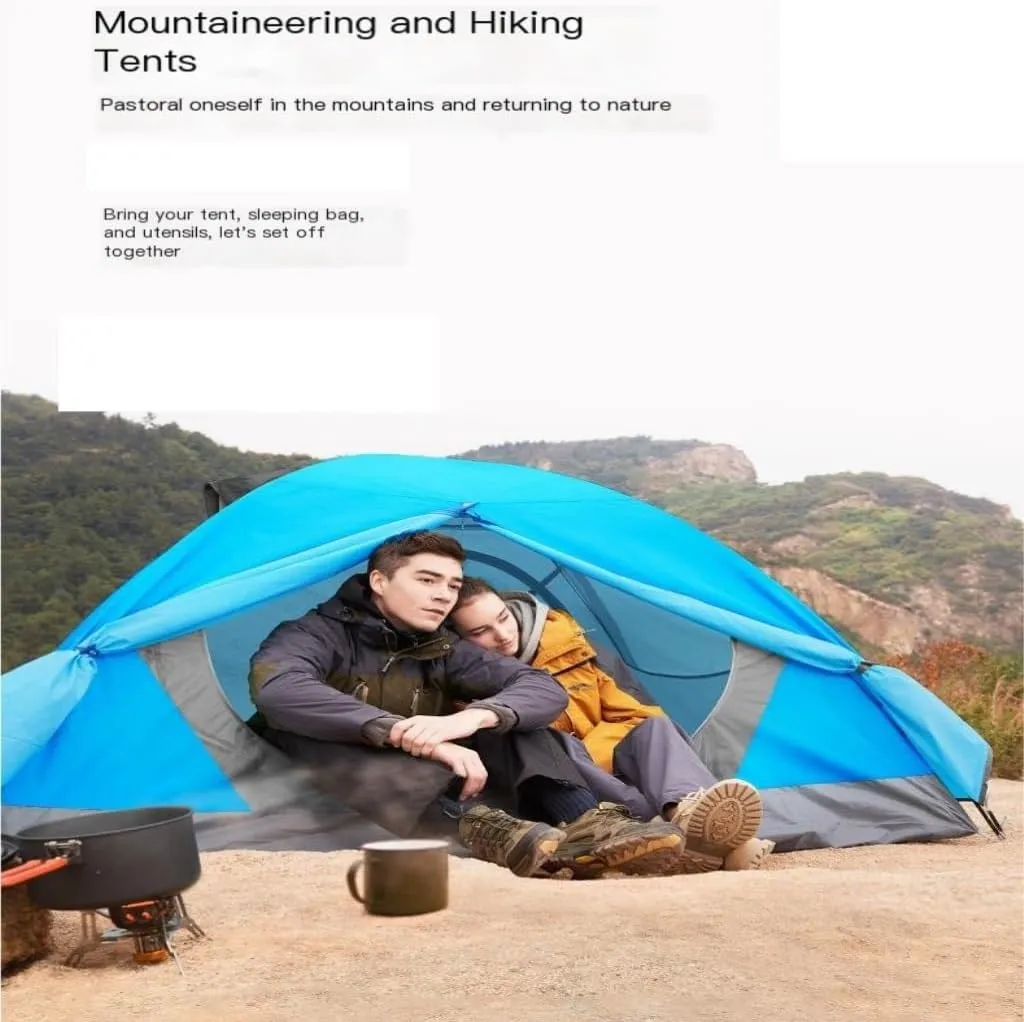 Weatherproof Tents Outdoor Camping Tent Double Layer Portable Windproof and Rainproof Breathable Tent Mountaineering Tent Camping and Hiking Tents