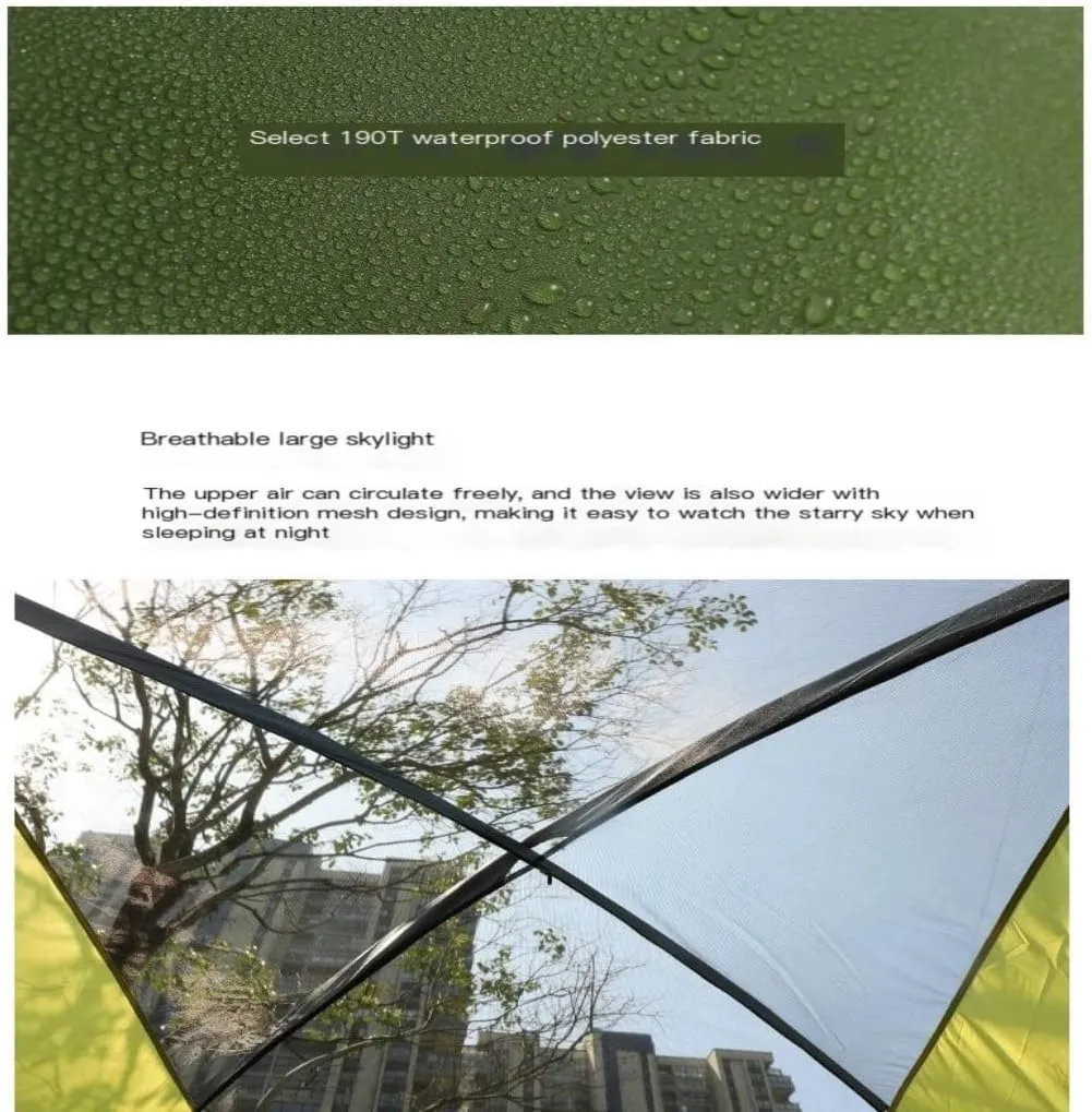 Weatherproof Tents Outdoor Four-Season Hand-Built Double-Layer Tent, Rainproof and Sunproof Camping Tent for Multiple People Camping and Hiking Tents