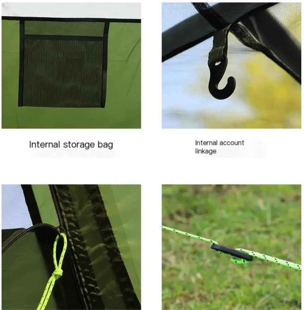 Weatherproof Tents Outdoor Four-Season Hand-Built Double-Layer Tent, Rainproof and Sunproof Camping Tent for Multiple People Camping and Hiking Tents