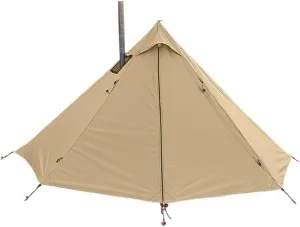 Weatherproof Tents Outdoor Waterproof Camping Double-Layer Tent Set Single Wood Stove Chimney Tent Camping Tent Camping and Hiking Tents