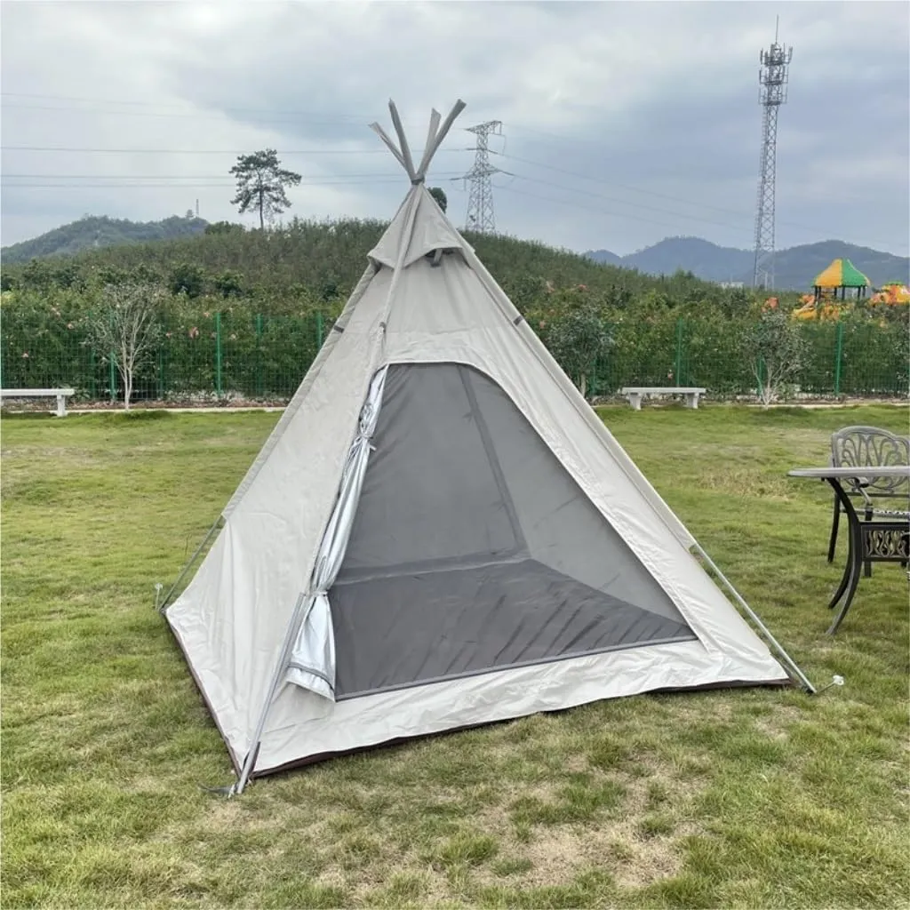 Weatherproof Tents Portable Outdoor Camping Tent Outdoor Autumn Camping Oxford Cloth Tent Canopy UV-Proof and Waterproof Camping and Hiking Tents