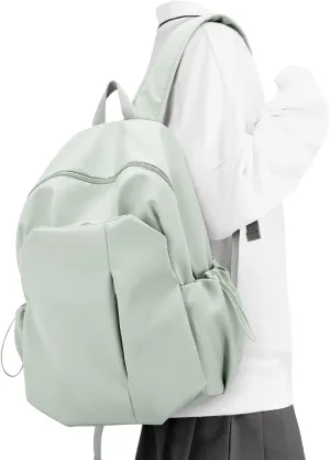 weradar simple Backpacks For School Waterproof Simple middle School Bag Casual College Backpack For Women Men Aesthetic Bookbag For Girls Boys(Green)