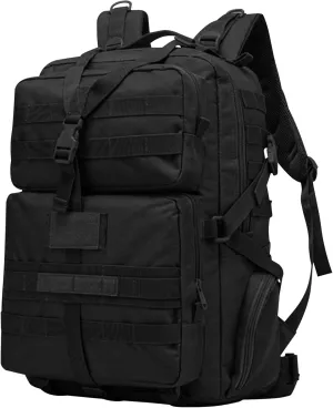 Wesoke 35L Military Tactical Backpack, Large Army Assault Pack Molle Backpacks Bag for Men, 3 Day Pack Bug Out Bag Hiking Camping Rucksack for Outdoor Travel Climbing, Black