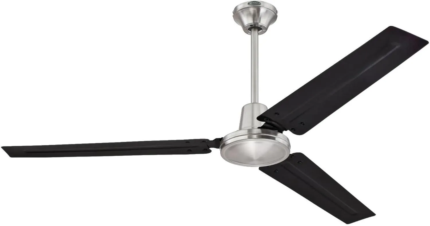 Westinghouse 7800300 Jax Ceiling Fan, 56-Inch, Brushed Nickel Black Blades