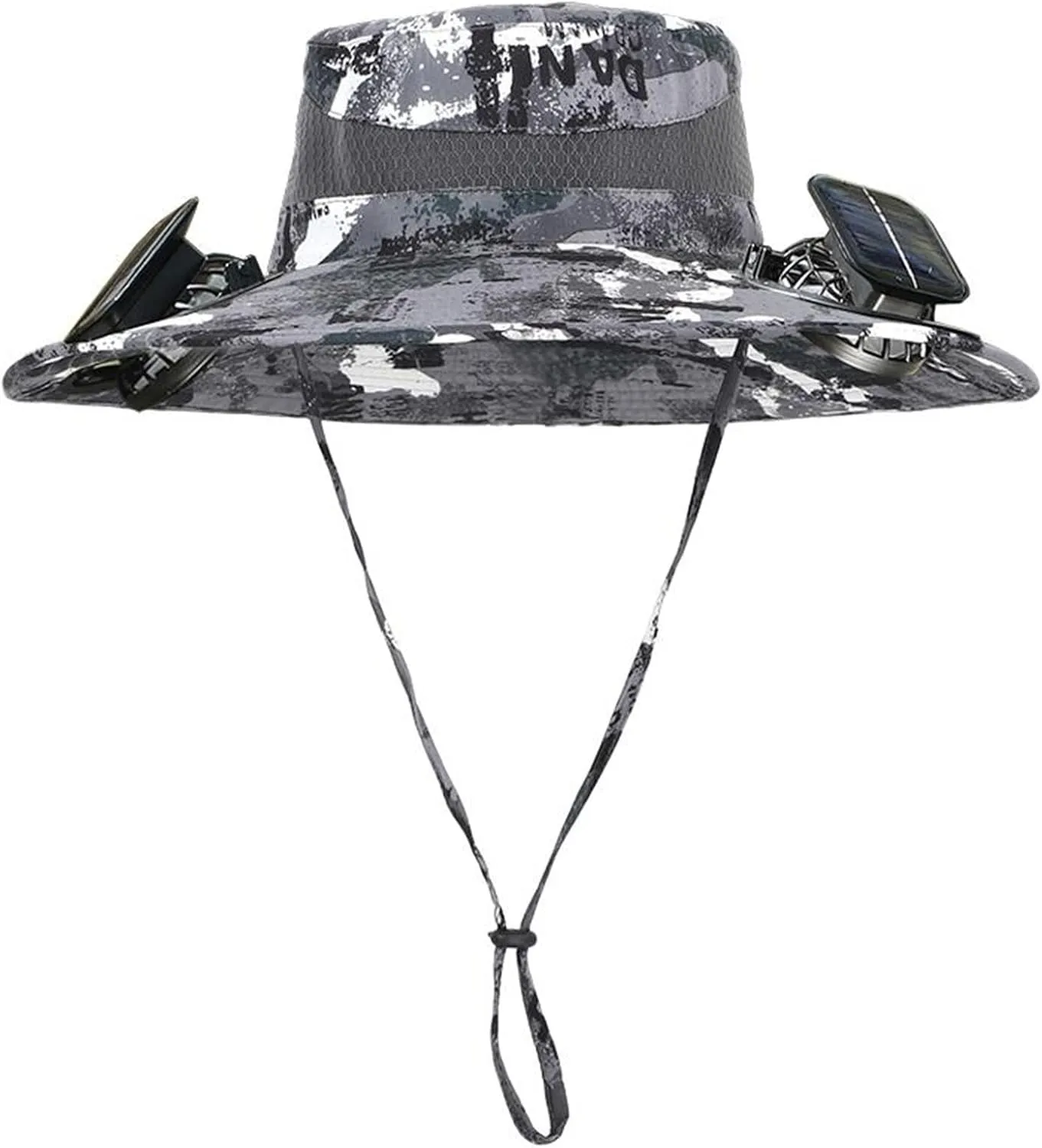 Wide Brim Fan Hat Solar Powered, UPF 50  Solar Power Fan Bucket Hat for Outdoor Hiking Camping Beach Fishing