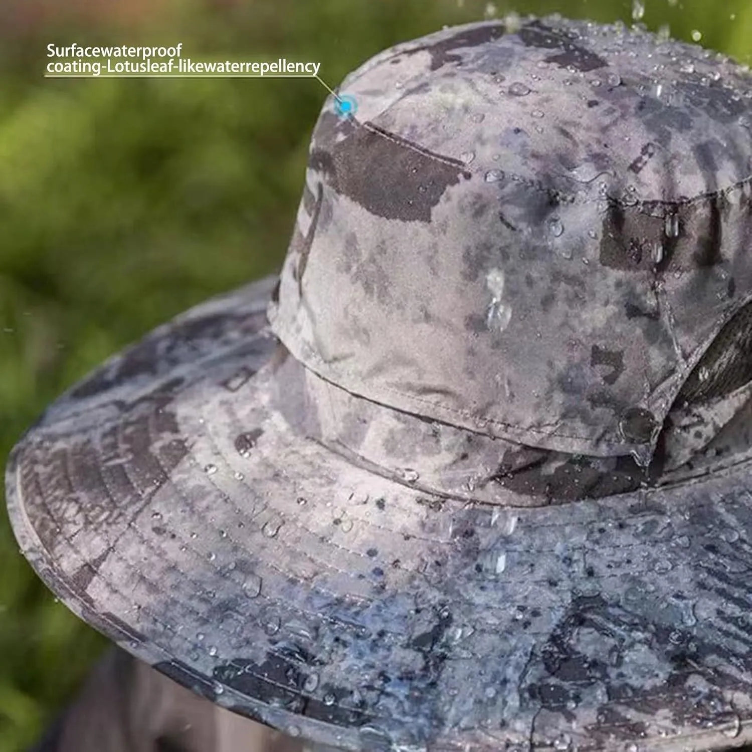 Wide Brim Hat with Fans Solar Power, UPF 50  Solar Power Fan Bucket Hats for Hiking Outdoor Beach Fishing
