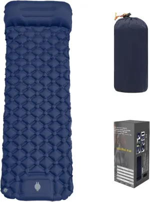 Wind Tour Sleeping Pad Hiking Mattress Pad Ultralight TPU Camping Beach Mat Air Mattress for Backpacking Outdoor Camping (Dark Blue)