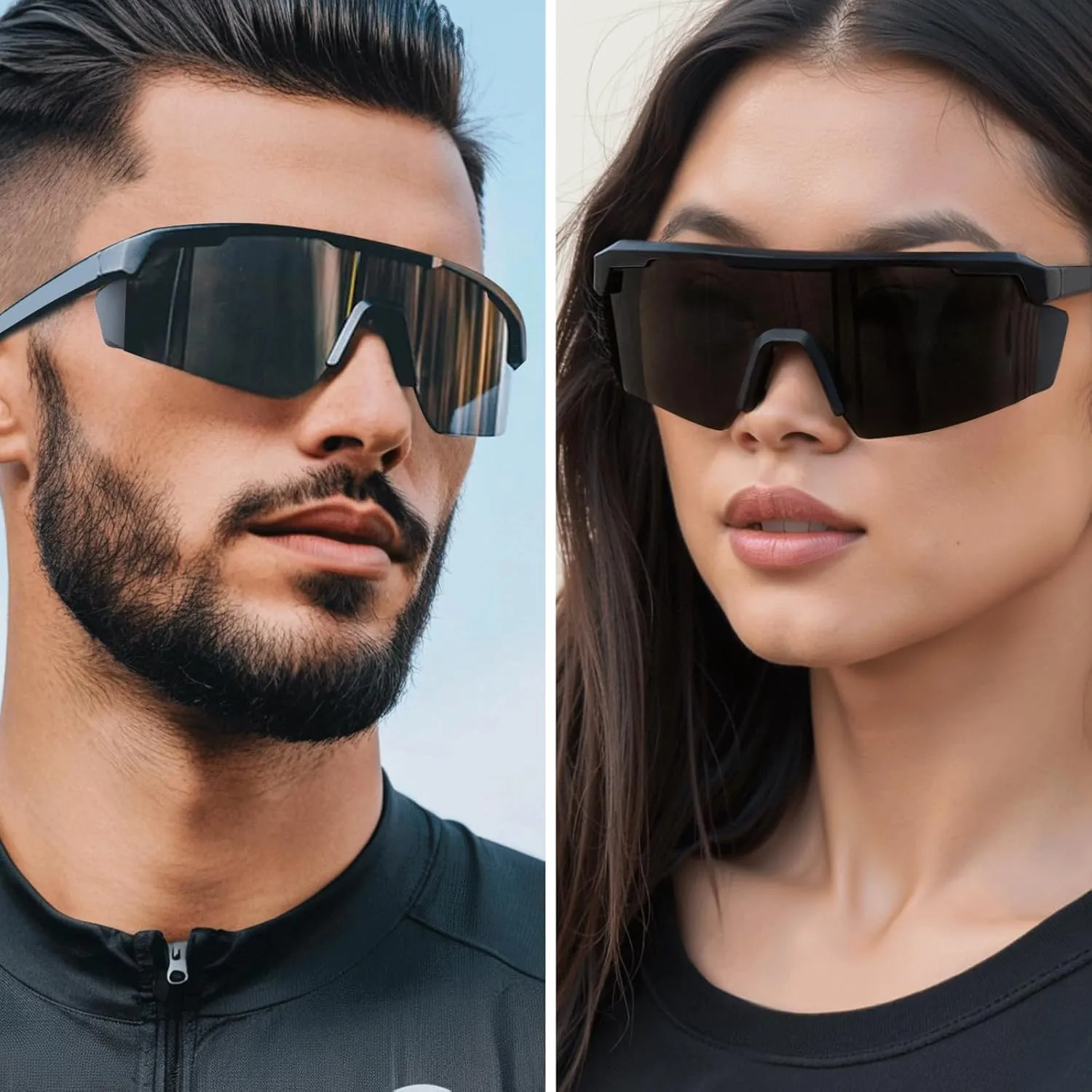 WISTON XL Z87 Sunglasses for Big Wide Heads Men Women,TR90 Ultralight UV400 Protection Sun Glasses Z8224