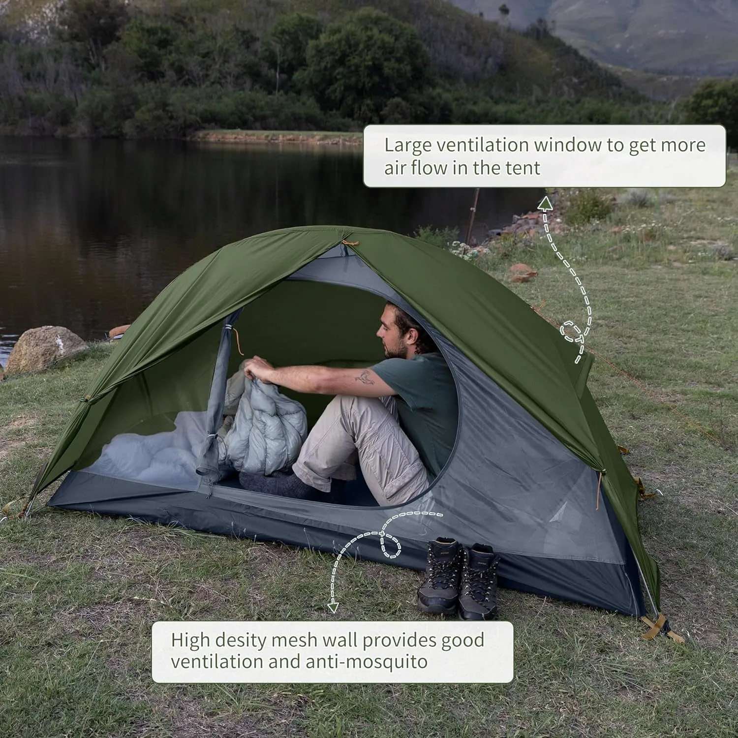 with Person Backpacking Person, One Standing Included Single Person Bikepacking Footprint 1 for Tent Waterproof up Tent Highly intuitive Free Set 1 Lightweight Customizable options Tent, Tent, Person Easy